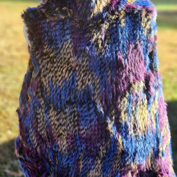 Patrizia Luca Milano 100% Genuine Rabbit Fur Vest XS - Picture 8 of 9